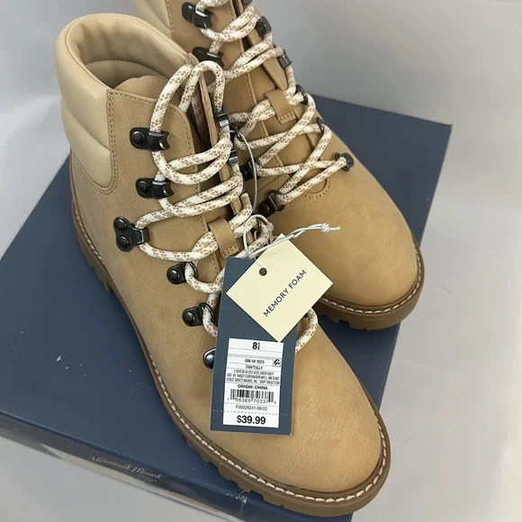 Women's Chunky Tully Lace-Up Tan Winter Hiking Boots - Universal Thread™ 8 1/2 - Picture 9 of 10